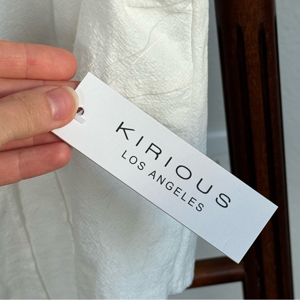 Kirious Los Angeles White Cotton Corset Vest Top NWT Size L - Picture 3 of 8